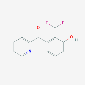 molecular formula C13H9F2NO2 B14052005 2-(2-(Difluoromethyl)-3-hydroxybenzoyl)pyridine 