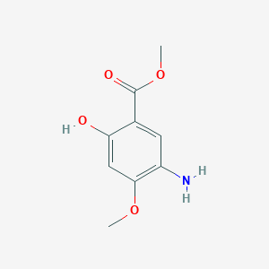 molecular formula C9H11NO4 B14052013 Methyl 5-amino-2-hydroxy-4-methoxybenzoate 