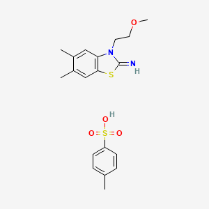 molecular formula C19H24N2O4S2 B1405203 3-(2-甲氧基乙基)-5,6-二甲基苯并[d]噻唑-2(3H)-亚胺4-甲苯磺酸盐 CAS No. 2034157-62-3