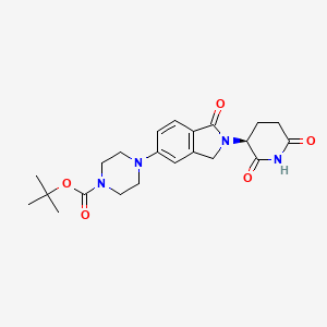 molecular formula C22H28N4O5 B14052047 tert-butyl (S)-4-(2-(2,6-dioxopiperidin-3-yl)-1-oxoisoindolin-5-yl)piperazine-1-carboxylate 