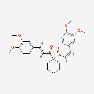 (2E,2'E)-1,1'-cyclohexylidenebis[3-(3,4-dimethoxyphenyl)-2-propen-1-one]