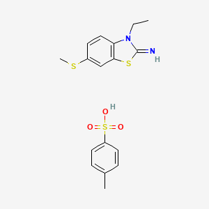 molecular formula C17H20N2O3S3 B1405206 3-乙基-6-(甲硫基)苯并[d]噻唑-2(3H)-亚胺4-甲苯磺酸盐 CAS No. 2034155-01-4