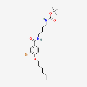 Tert-butyl (4-(3-bromo-4-(hexyloxy)benzamido)butyl)carbamate