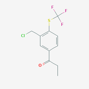 1-(3-(Chloromethyl)-4-(trifluoromethylthio)phenyl)propan-1-one