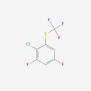 molecular formula C7H2ClF5S B14052111 1-Chloro-2,4-difluoro-6-(trifluoromethylthio)benzene 