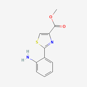 molecular formula C11H10N2O2S B14052115 Methyl 2-(2-aminophenyl)thiazole-4-carboxylate 