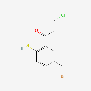 1-(5-(Bromomethyl)-2-mercaptophenyl)-3-chloropropan-1-one