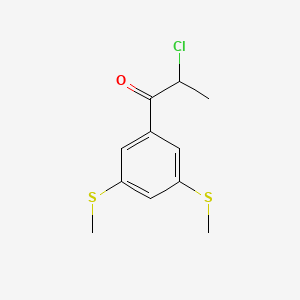 molecular formula C11H13ClOS2 B14052141 1-(3,5-Bis(methylthio)phenyl)-2-chloropropan-1-one 