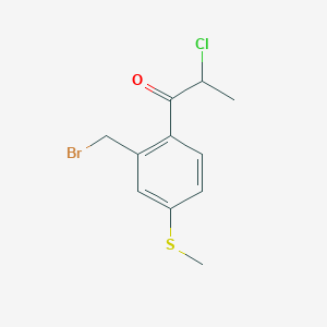 1-(2-(Bromomethyl)-4-(methylthio)phenyl)-2-chloropropan-1-one