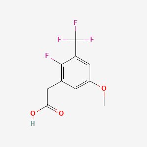 molecular formula C10H8F4O3 B1405215 2-氟-5-甲氧基-3-(三氟甲基)苯乙酸 CAS No. 1373920-85-4
