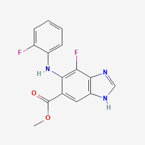 Methyl 4-fluoro-5-((2-fluorophenyl)amino)-1H-benzo[d]imidazole-6-carboxylate