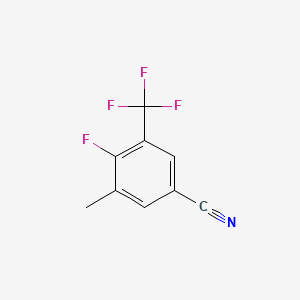 molecular formula C9H5F4N B1405217 4-氟-3-甲基-5-(三氟甲基)苯甲腈 CAS No. 1373920-92-3