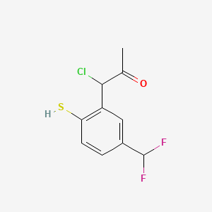 1-Chloro-1-(5-(difluoromethyl)-2-mercaptophenyl)propan-2-one