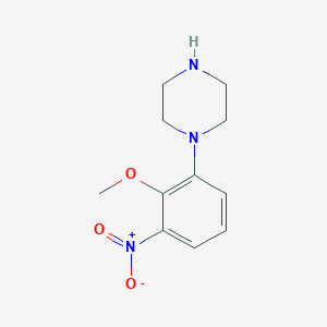 molecular formula C11H15N3O3 B14052214 1-(2-Methoxy-3-nitrophenyl)piperazine 