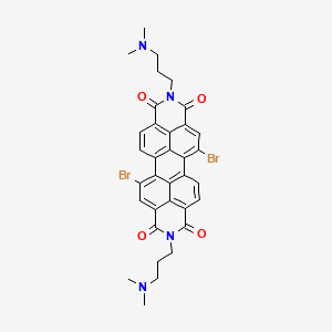 11,22-dibromo-7,18-bis[3-(dimethylamino)propyl]-7,18-diazaheptacyclo[14.6.2.22,5.03,12.04,9.013,23.020,24]hexacosa-1(22),2,4,9,11,13(23),14,16(24),20,25-decaene-6,8,17,19-tetrone