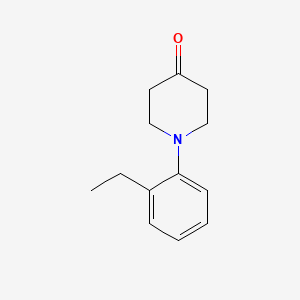 molecular formula C13H17NO B14052234 1-(2-Ethylphenyl)piperidin-4-one 