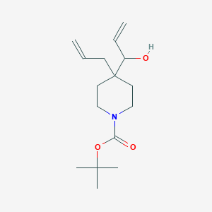 molecular formula C16H27NO3 B14052241 tert-Butyl 4-allyl-4-(1-hydroxyallyl)piperidine-1-carboxylate 