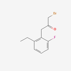 molecular formula C11H12BrFO B14052260 1-Bromo-3-(2-ethyl-6-fluorophenyl)propan-2-one 