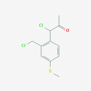 1-Chloro-1-(2-(chloromethyl)-4-(methylthio)phenyl)propan-2-one