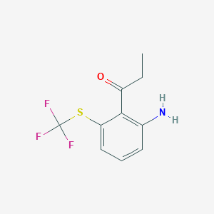 1-(2-Amino-6-(trifluoromethylthio)phenyl)propan-1-one