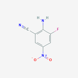 molecular formula C7H4FN3O2 B1405230 2-Amino-3-fluoro-5-nitrobenzonitrile CAS No. 99578-11-7