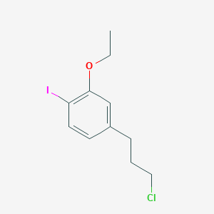 molecular formula C11H14ClIO B14052302 1-(3-Chloropropyl)-3-ethoxy-4-iodobenzene 