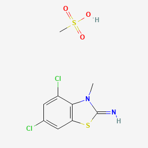 molecular formula C9H10Cl2N2O3S2 B1405231 4,6-dichloro-3-methylbenzo[d]thiazol-2(3H)-imine methanesulfonate CAS No. 2034157-40-7