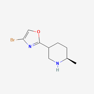 4-Bromo-2-((6R)-6-methylpiperidin-3-yl)oxazole