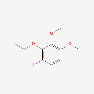 molecular formula C10H13IO3 B14052388 1,2-Dimethoxy-3-ethoxy-4-iodobenzene 