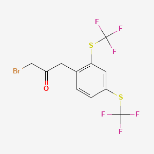 1-(2,4-Bis(trifluoromethylthio)phenyl)-3-bromopropan-2-one