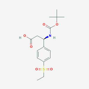 (R)-3-((tert-butoxycarbonyl)amino)-3-(4-(ethylsulfonyl)phenyl)propanoic acid