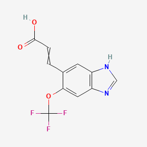 (E)-3-(6-Trifluoromethoxy-1H-benzo[d]imidazol-5-yl)acrylic acid