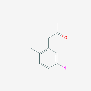 molecular formula C10H11IO B14052489 1-(5-Iodo-2-methylphenyl)propan-2-one 