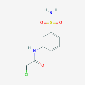 molecular formula C8H9ClN2O3S B140525 2-氯-N-(3-磺酰基苯基)乙酰胺 CAS No. 135202-69-6