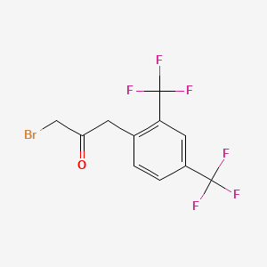 molecular formula C11H7BrF6O B14052514 1-(2,4-Bis(trifluoromethyl)phenyl)-3-bromopropan-2-one 