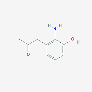 molecular formula C9H11NO2 B14052555 1-(2-Amino-3-hydroxyphenyl)propan-2-one 