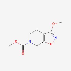 molecular formula C9H12N2O4 B14052557 Methyl 3-methoxy-4,5-dihydroisoxazolo[5,4-c]pyridine-6(7h)-carboxylate 