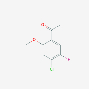 molecular formula C9H8ClFO2 B14052567 1-(4-Chloro-5-fluoro-2-methoxyphenyl)ethan-1-one 