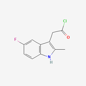 molecular formula C11H9ClFNO B1405257 2-(5-氟-2-甲基-1H-吲哚-3-基)乙酰氯 CAS No. 1707710-31-3