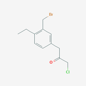 1-(3-(Bromomethyl)-4-ethylphenyl)-3-chloropropan-2-one