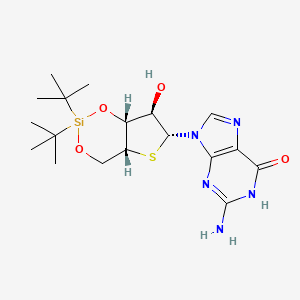 2-Amino-9-((4AR,6R,7R,7AR)-2,2-DI-tert-butyl-7-hydroxytetrahydro-4H-thieno[3,2-D][1,3,2]dioxasilin-6-YL)-1,9-dihydro-6H-purin-6-one