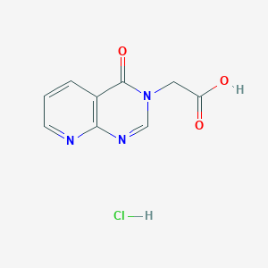 molecular formula C9H8ClN3O3 B1405258 2-(4-氧代吡啶并[2,3-d]嘧啶-3(4H)-基)乙酸盐酸盐 CAS No. 1820666-53-2