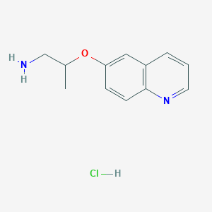 molecular formula C12H15ClN2O B1405260 2-(Quinolin-6-yloxy)propan-1-amine hydrochloride CAS No. 1864056-72-3