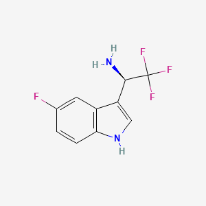 (R)-2,2,2-Trifluoro-1-(5-fluoro-1H-indol-3-YL)ethan-1-amine