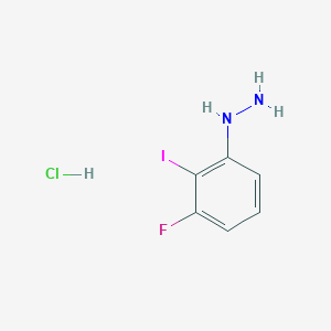 molecular formula C6H7ClFIN2 B14052677 3-Fluoro-2-iodophenylhydrazine Hydrochloride 