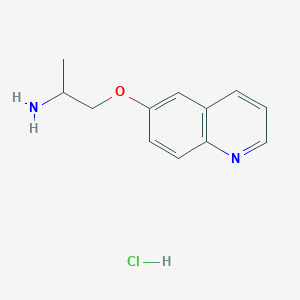 molecular formula C12H15ClN2O B1405268 1-(喹啉-6-氧基)丙烷-2-胺盐酸盐 CAS No. 1864056-30-3