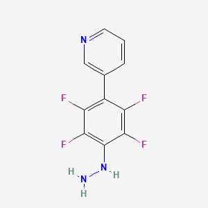 1-(2,3,5,6-Tetrafluoro-4-(pyridin-3-yl)phenyl)hydrazine