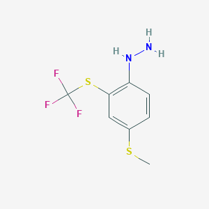 1-(4-(Methylthio)-2-(trifluoromethylthio)phenyl)hydrazine