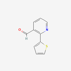 molecular formula C10H7NOS B1405272 2-(噻吩-2-基)烟醛 CAS No. 1367964-06-4