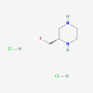 molecular formula C5H13Cl2FN2 B14052722 (S)-2-Fluoromethylpiperazine 2hcl 